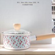 [Factory clearance] one-handle enameled pot single-handle soup pot 16cm 20cm Milk pot 1 l3l cooking 