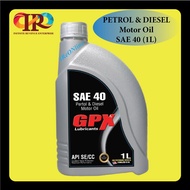 GPX PETROL &amp; DIESEL MOTOR OIL SAE 40 1L ( TOP UP FOR LEAKING ENGINE OIL )