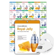 【 Orangeroses 】 30 Pcs Combo Pack Vital Ampoule Sheet Mask, Korean Facial Skincare Sheet | Simple & 