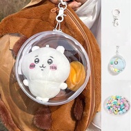 12cm Doll Storage Bag Transparent Round Storage Bag Plush Doll Bag Key Chain