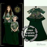 🌺 RAYA 2021 🌺 1y GREEN EMERALD BAJU KURUNG RAYA PEPLUM HIJAU GREEN IBU ANAK 12 months