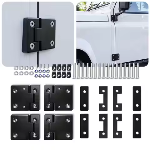 Black Aluminium Door Hinge for Land Rover Defender 90 110 1983- 2016