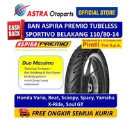 Ban Belakang Aspira Premio Sportivo Tubeless 110/80-14 untuk Vario