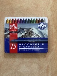 （全新）瑞士卡達（Caran d'Ache）Neocolor II 專家級水溶性蠟筆（15色套裝）