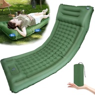 Camping Mattress Extra Thick 5in, Sleeping Pad for Camping with Pillow, Single Backpacking Camping M