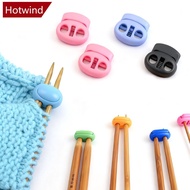HOTWIND 5Pcs Colorful Knitting Needle Stoppers Double Hole Needle Tip Protector Knitting And Crochet
