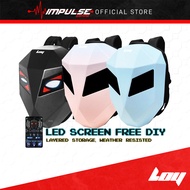 LOY STARKGAZE BACKPACK L / S SE LOY LED Knight Waterproof Backpack With LED Eyes - Black / Ice Pink 