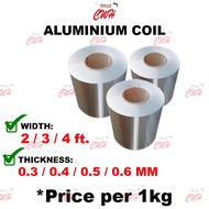 0.3MM TO 0.6MM ALUMINIUM COIL (WIDTH: 2 FT TO 4 FT) PRICE PER KG