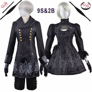 Anime Nier Automata Cosplay 9S Yorha 2B Cosplay Suit Male Women Outfit Wig Disguise Costume Plus Siz
