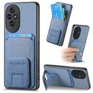 Foldable Stand Mobile Phone Case with Card Slot Compatible Honor 300 200 pro 80SE 70 Protective Cove