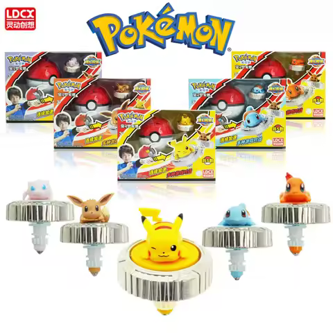 LDCX Pokemon Figures Beyblade Top Gyroscope Toys Pikachu Gengar Bulbasaur Charmander Squirtle Mewtwo