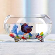 KUNVAMUL 2 Gallon Glass Fish Tank,Sturdy Nicely Betta Fish Bowl,Small Aquariums for Small Ornamental