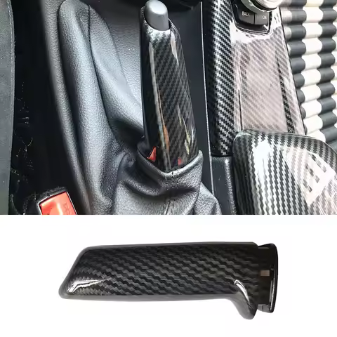 For BMW E46 E60 E90 E92 F30 F32 M4 M3 M2 Car Interior Handbrake Brake Handle Carbon Fiber Cover Acce