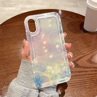 Gradient Orang Star Phone Case Compatible for Samsung S21 S22 S23 Ultra A14 A13 A12 A04S A03S A52 A51 A71 A34 A50 A50S A02s A22 A32 A23 A54 A11 Phone Case Shockproof Air Cushion Silicone Protective Cover