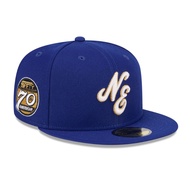 New Era 59Fifty Day 70th Anniversary Dark Blue NE Script Logo 59Fifty Fitted Cap 100% Original