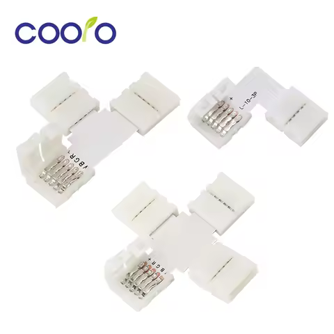 5pcs/lot 4 pin 2 pin 3 pin 5 pin LED Connector L Shape T Shape X Shape For connecting corner right a