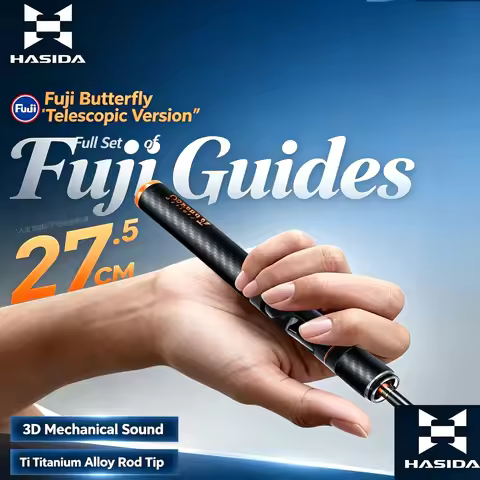 HASIDA Butterfly Telescopic Fishing Rod Full Set Fuji Guide Ring Titanium Alloy Rod Tip UL Portable