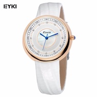 car external accessories Eyki Kimio KW521M Ladies Rhinestone Quartz Luxury Leather Watch - Gold Whit
