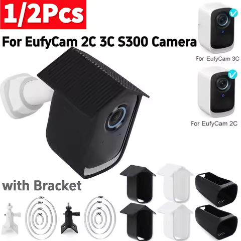 1/2PCS Silicone Case For EufyCam 2C Waterproof Security Camera Protective Case For Eufy Security S30
