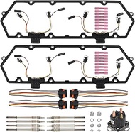 Boxonly Valve Cover Gasket Glow Plug and Relay Kit Compatible with 7.3L 1994 1995 1996 1997 Ford Pow