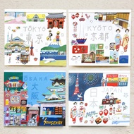 Performance Club x Ai Okino Japanese Local Series Note Paper Total 4 Types (22-683~22-888)