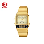 Casio Vintage AQ-800EG-9A Gold Stainless Steel Band Women Watch