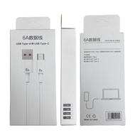 Type-C single-ended data line 6A flash charging line type C suitable for Android phone. 1meter/1.5me