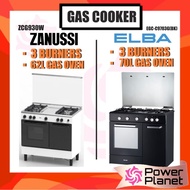 Zanussi ZCG930W 3 Burner Freestanding Gas Cooker (62L Gas Oven) / Elba 3 Burner (70L Gas Oven) EGC-C