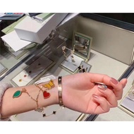 New Arrival Fashion V­C­A Po­Bracelet Lucky Four Flowers Gold White Fritillary Four Leaf Clover Butt