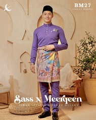 (FREE SAMPIN) BAJU MELAYU VIOLET PURPLE C27 MAGNIFICENT 4.0 slim fit BY ELRAH EXCLUSIVE