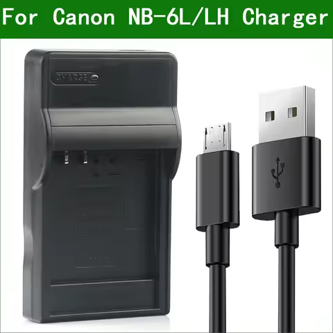LANFULANG NB-6L / NB-6LH NB 6L Slim Micro USB Battery Charger for Canon PowerShot SX520 SX530 SX540 