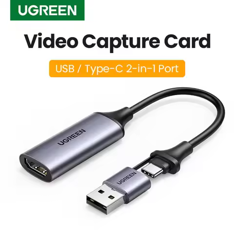 UGREEN Video Capture Card 4K HDMI to USB/Type-c Video Grabber for PC Computer Camera Gaming Live Str