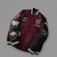 Men's Varsity Baseball Jacket - Women's Baseball Jacket - Men's Bomber Jacket Sweater with Full Embr