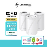 TP-LINK Deco BE65 BE11000 Tri-Band Whole Home Mesh WiFi 7 System(1/2/3 Pack)