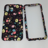 Kutis Iphone X XS Case (Flower Pattern Color Black Background) New Arrival Pattern.