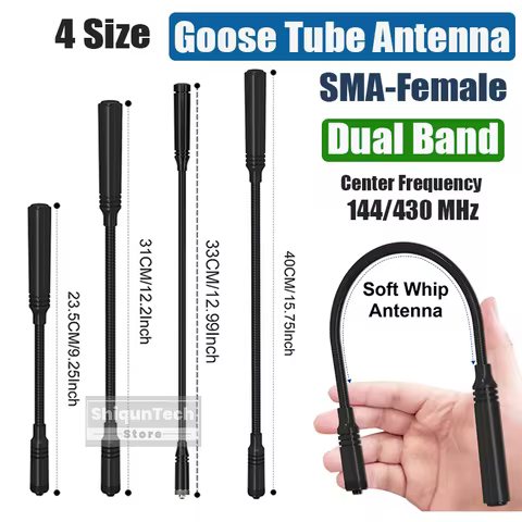 Baofeng UV-25M Gooseneck Tactical Antenna SMA-Female Dual Band VHF UHF Goose Tube For UV-32 Quanshen