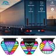 OPENMALL Car Truck Colorful Brake Signal Lamp Triangle Sporty LED Rear Fog Light Tail Third Brake La