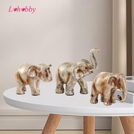 Lohobby Resin Elephant Ornaments Figurines Creative Nordic Style Tabletop Decoration Elephant Statue