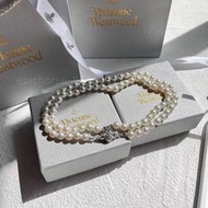 💕全新現貨 Vivienne Westwood西太后雙層珍珠磁吸choker項鍊（白色/女款）
