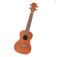 23 Inch Acoustic Concert Ukulele Kit Mahogany Plywood Ukelele with Gig Bag Uke Strap Spare Strings Clip-on Tuner Cleaning Cloth Capo 5pcs Celluloid   Picks for Beginners