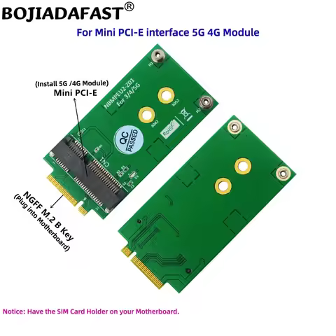 M.2 NGFF Key-B Interface to Mini PCI-E MPCIe Wireless Modem Adapter (Without SIM Card Holder) For 5G