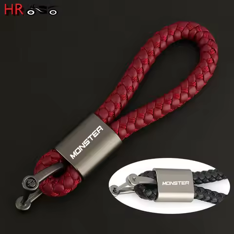 New Fashion Motorcycle Leather Rope Keychain For Ducati Monster 696 795 796 797 821 937 S2R 800 Keyr