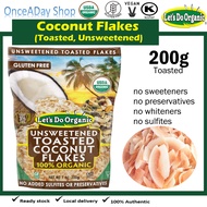 Edward & Sons, Let's Do Organic, Unsweetened Toasted Coconut Flakes, 100% Organic 200g, to Eat cocon