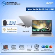 Acer Aspire 3 A315-24P-R4RQ 15.6'' FHD Laptop (Pure Silver) Ryzen 5 7520U, 16GB, 512GB SSD, ATI, W11