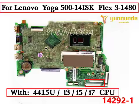 14292-1 For Lenovo Yoga 500-14ISK 300-14ISK Flex 3-1480 Laptop Motherboard. With Intel CPU I3 I5 I7.
