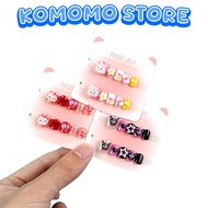 KMM Acrylic Nail Art Gel Press On H1156 Set of 10 Pcs Manicure False Nails 3d Plus Beautiful File Sa