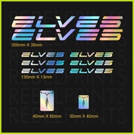 ELVES Holographic / Oil Slick Bike Vinyl Sticker Decal for Mountain Bike and Road Bike