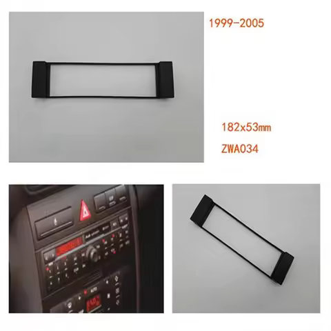 AB56-2Pcs Fascia 1 Din Frame For A3 8L A6 4B Seat Toledo Leon Fiat Scudo Stereo Facia Plate Dash CD 