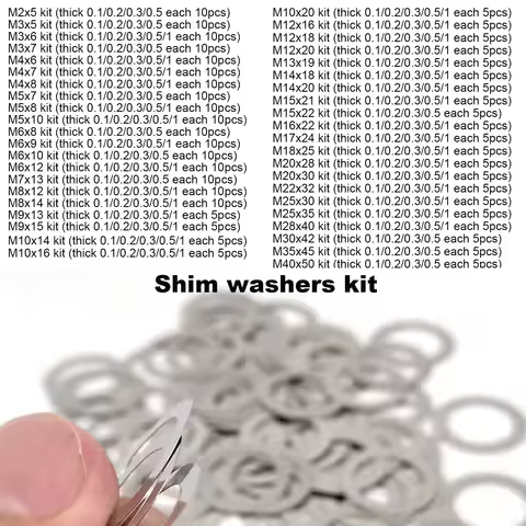 M2x5 M3x5 M3x6 M3x7 M4x6 M4x7 M4x8 to M40x50 304 Stainless Steel Ultra Thin Flat Washer Ultrathin Sh