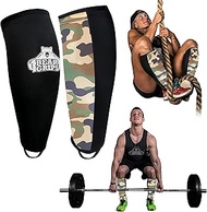 Bear Grips Shin Guards Sleeves 2.0 with 5mm of Padded Leg Protection & No Zipper. for Crossfit, Rope